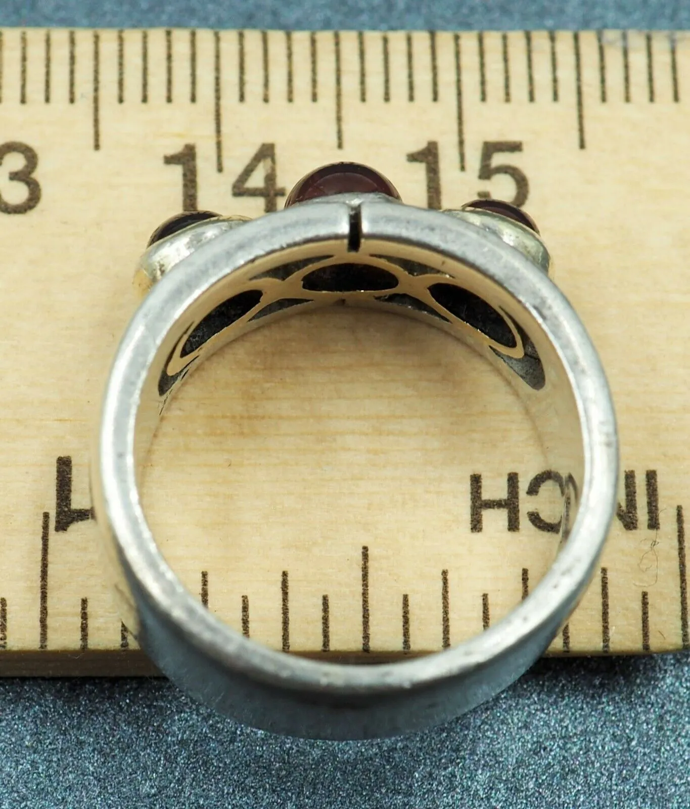 Garnet Sterling Silver Ring