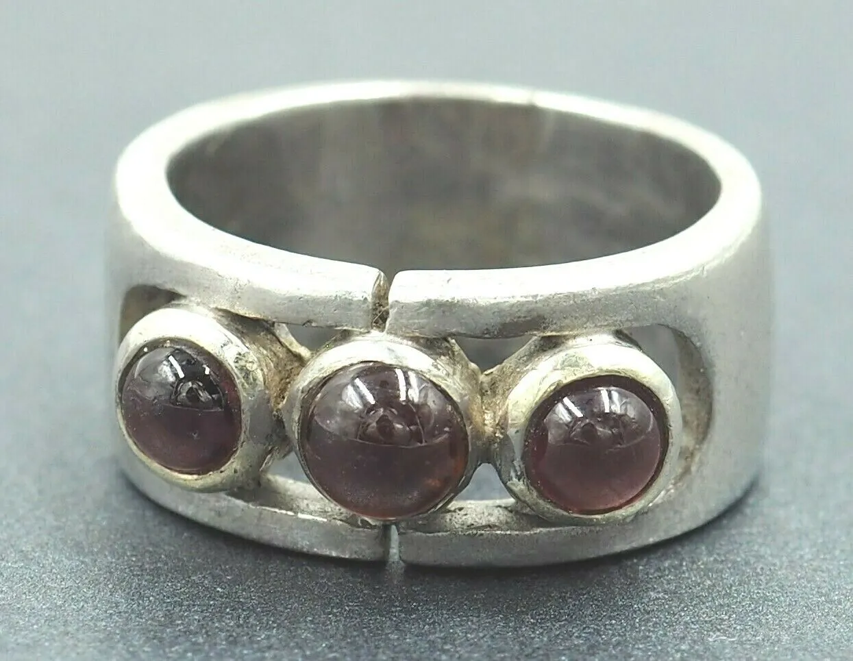 Garnet Sterling Silver Ring