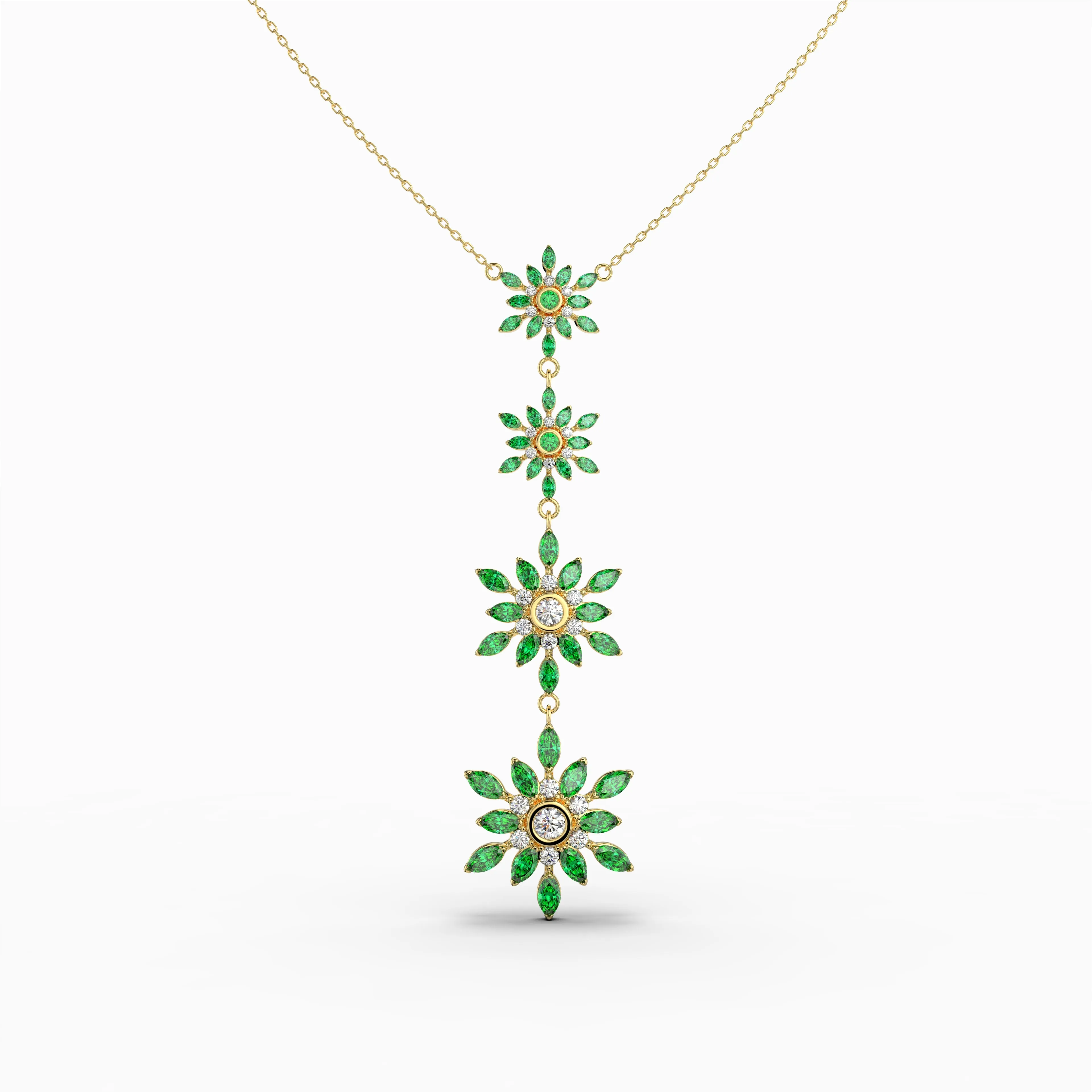 Garnet Tsavorite Necklace - Oaklynn