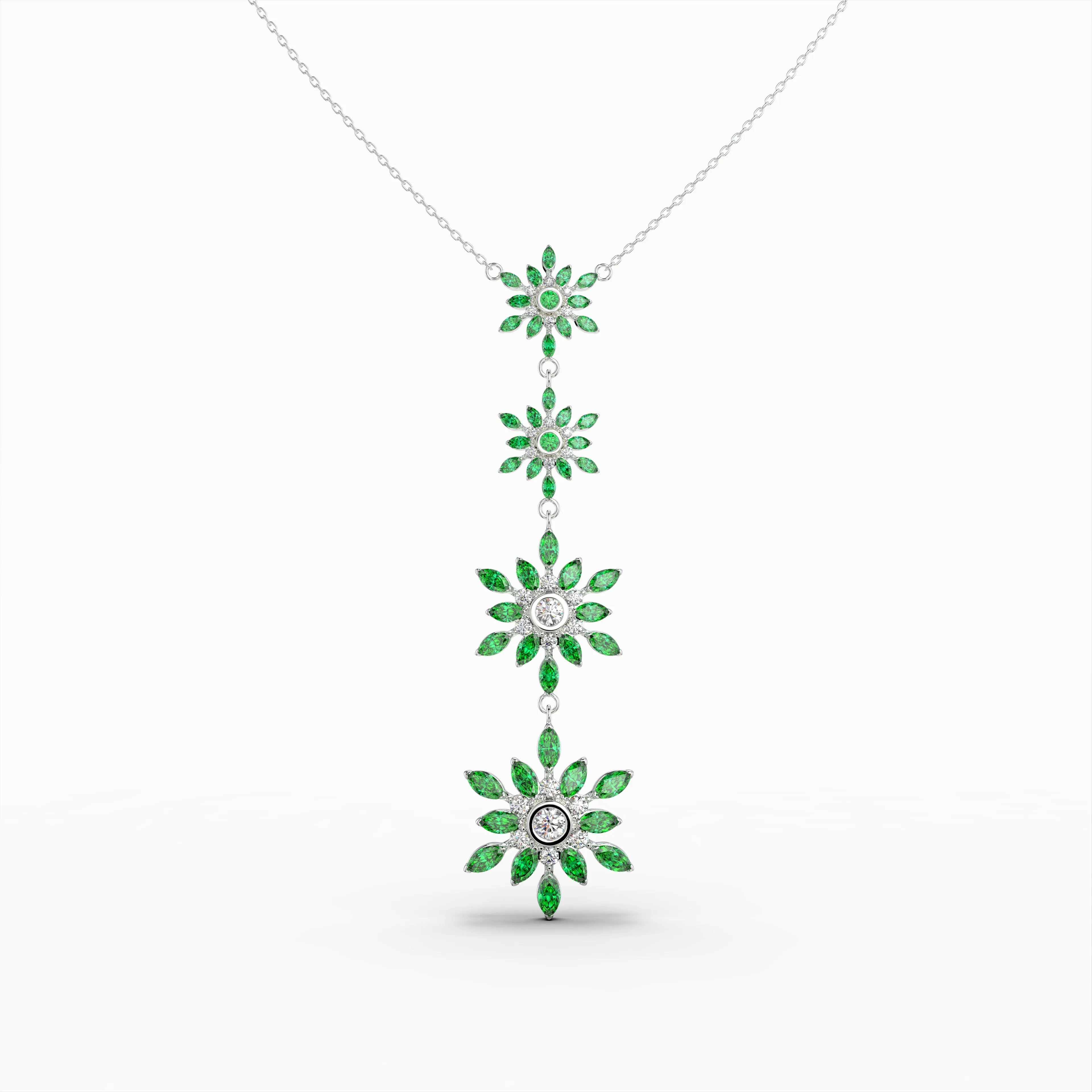 Garnet Tsavorite Necklace - Oaklynn
