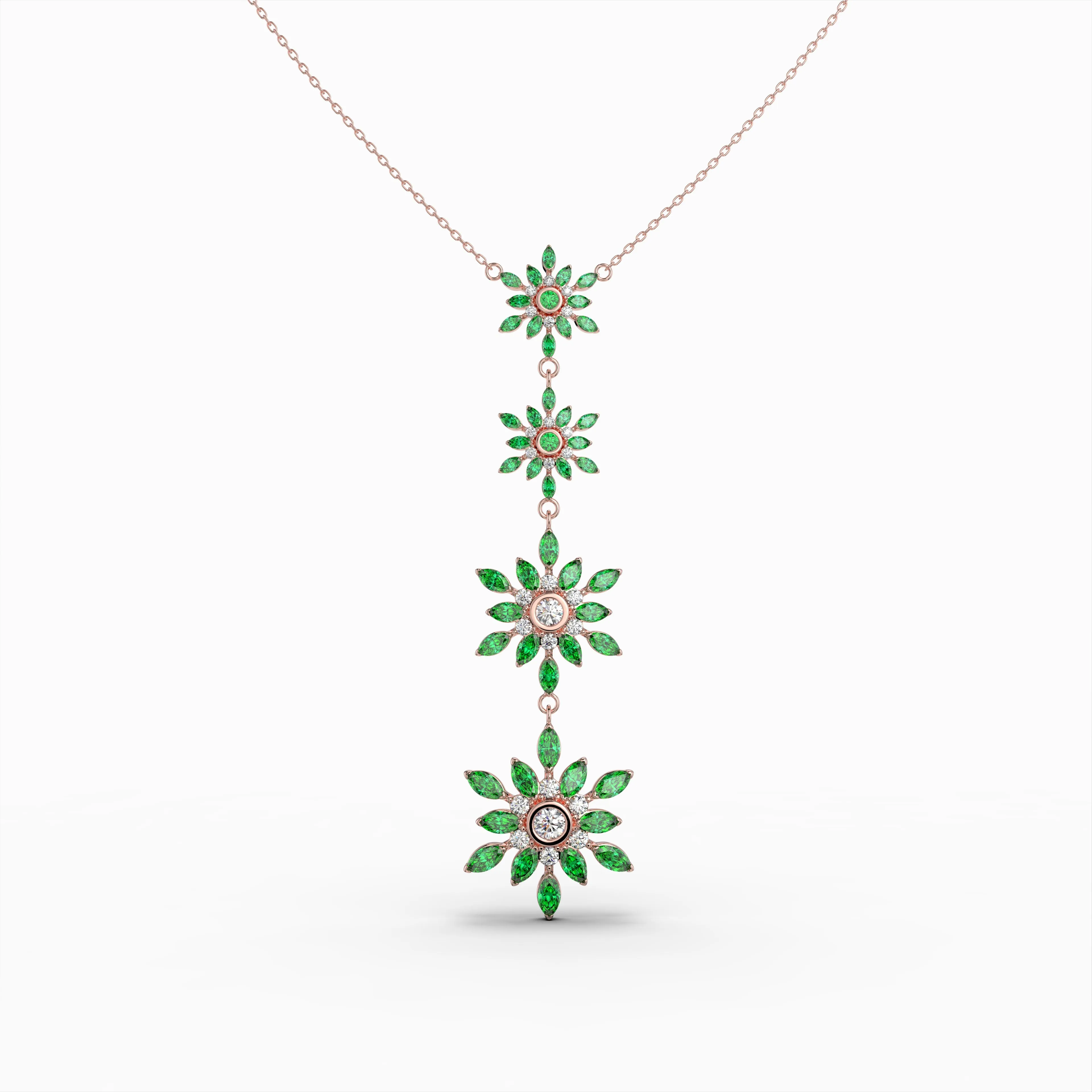 Garnet Tsavorite Necklace - Oaklynn