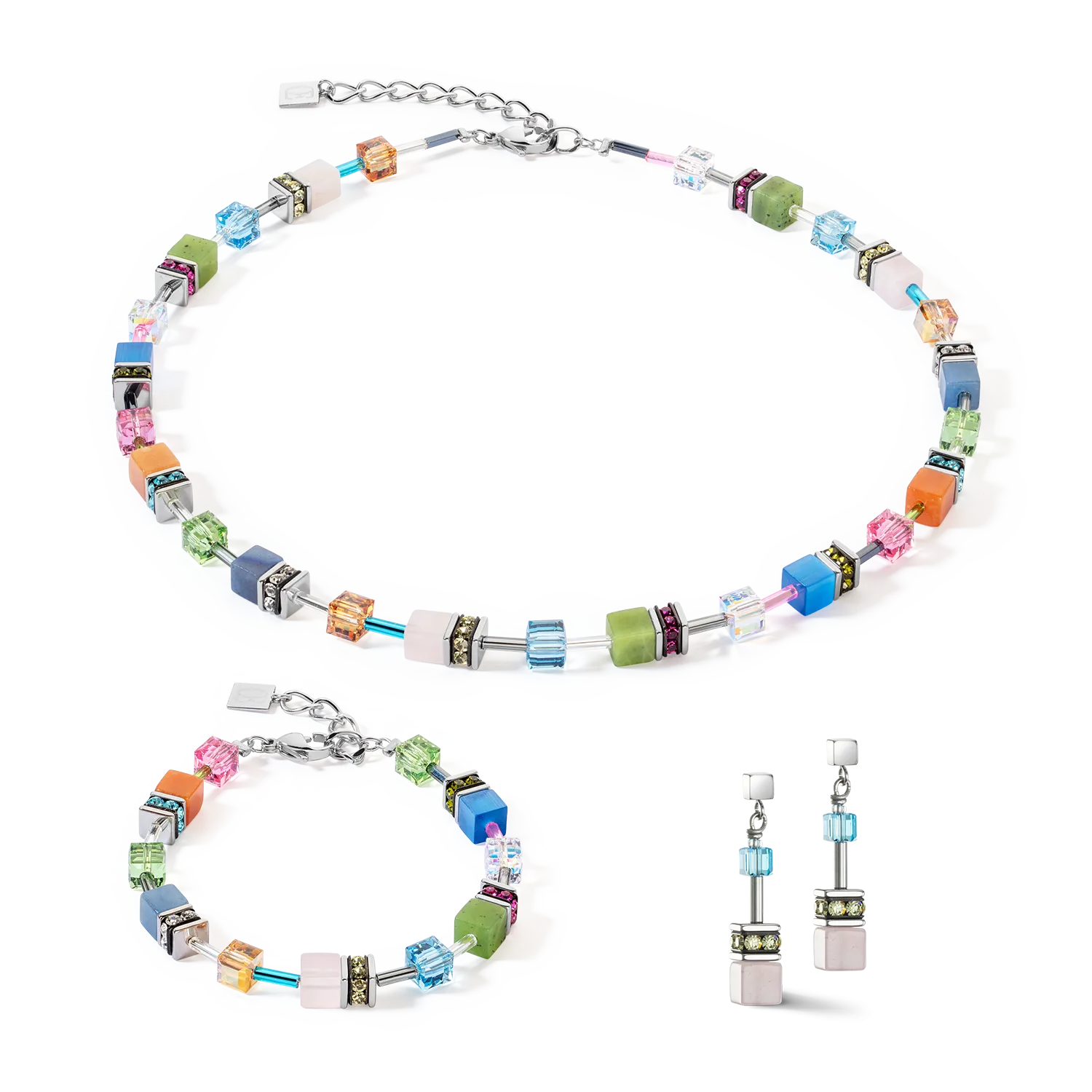 GeoCUBE® Iconic Precious necklace multicolour boho