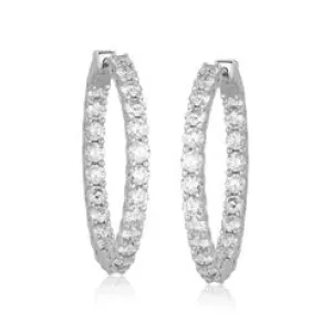 Glimmering Gem Hoops Earrings