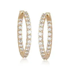 Glimmering Gem Hoops Earrings