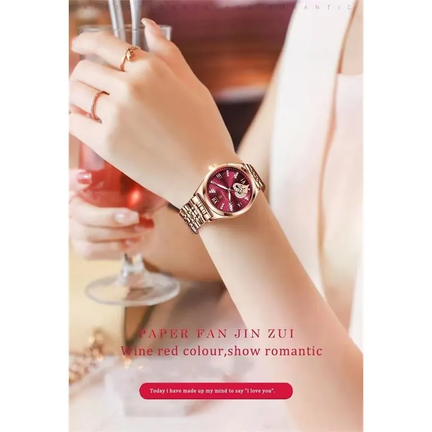 GlitzAura Luminous Stainless Steel Quartz Watch