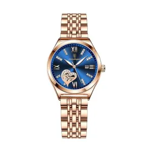 GlitzAura Luminous Stainless Steel Quartz Watch