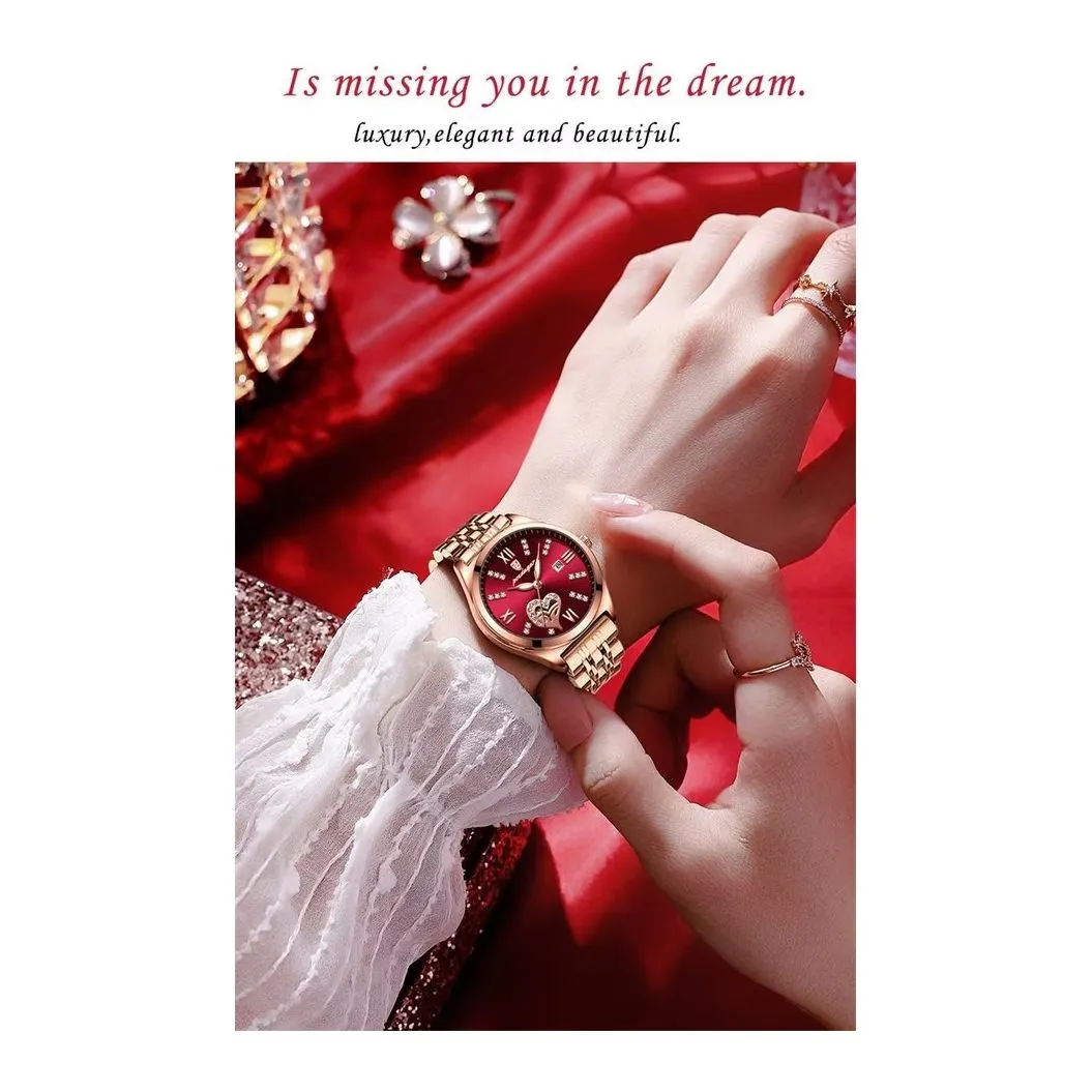 GlitzAura Luminous Stainless Steel Quartz Watch