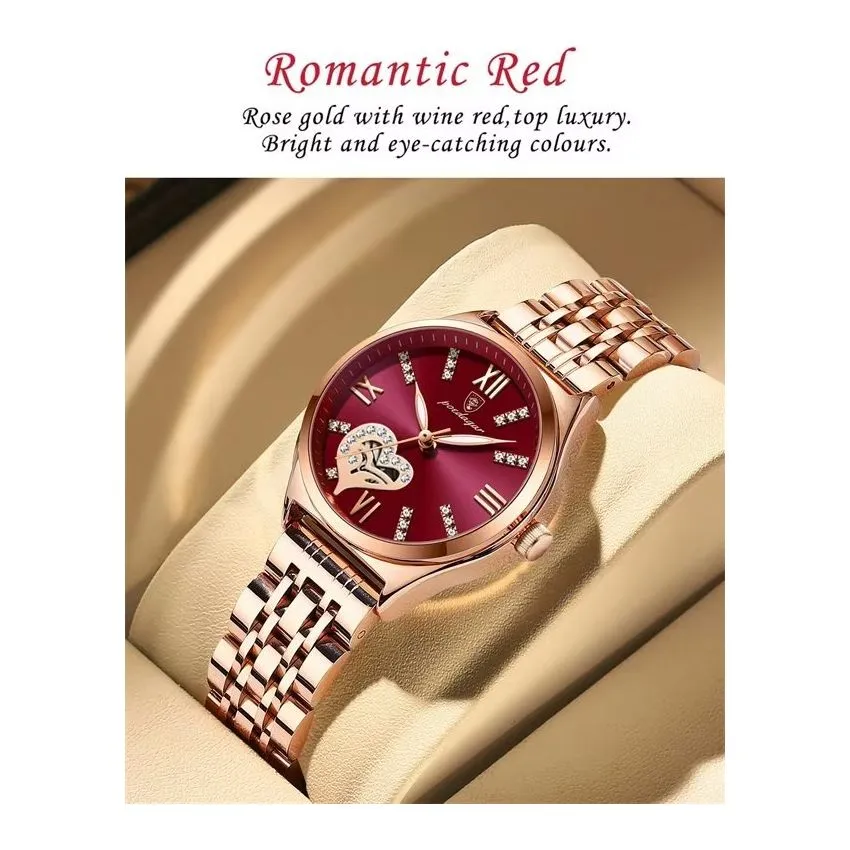GlitzAura Luminous Stainless Steel Quartz Watch