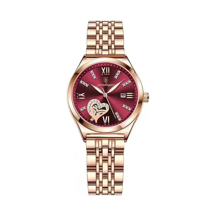 GlitzAura Luminous Stainless Steel Quartz Watch