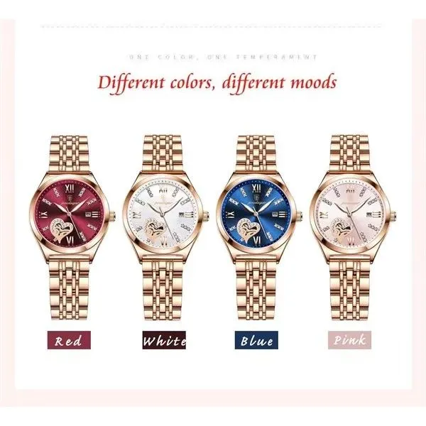 GlitzAura Luminous Stainless Steel Quartz Watch