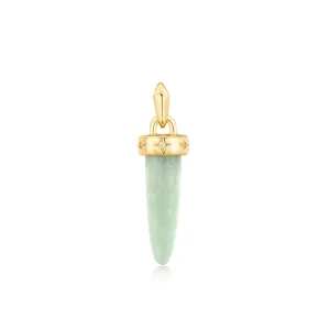 Gold Amazonite Drop Charm