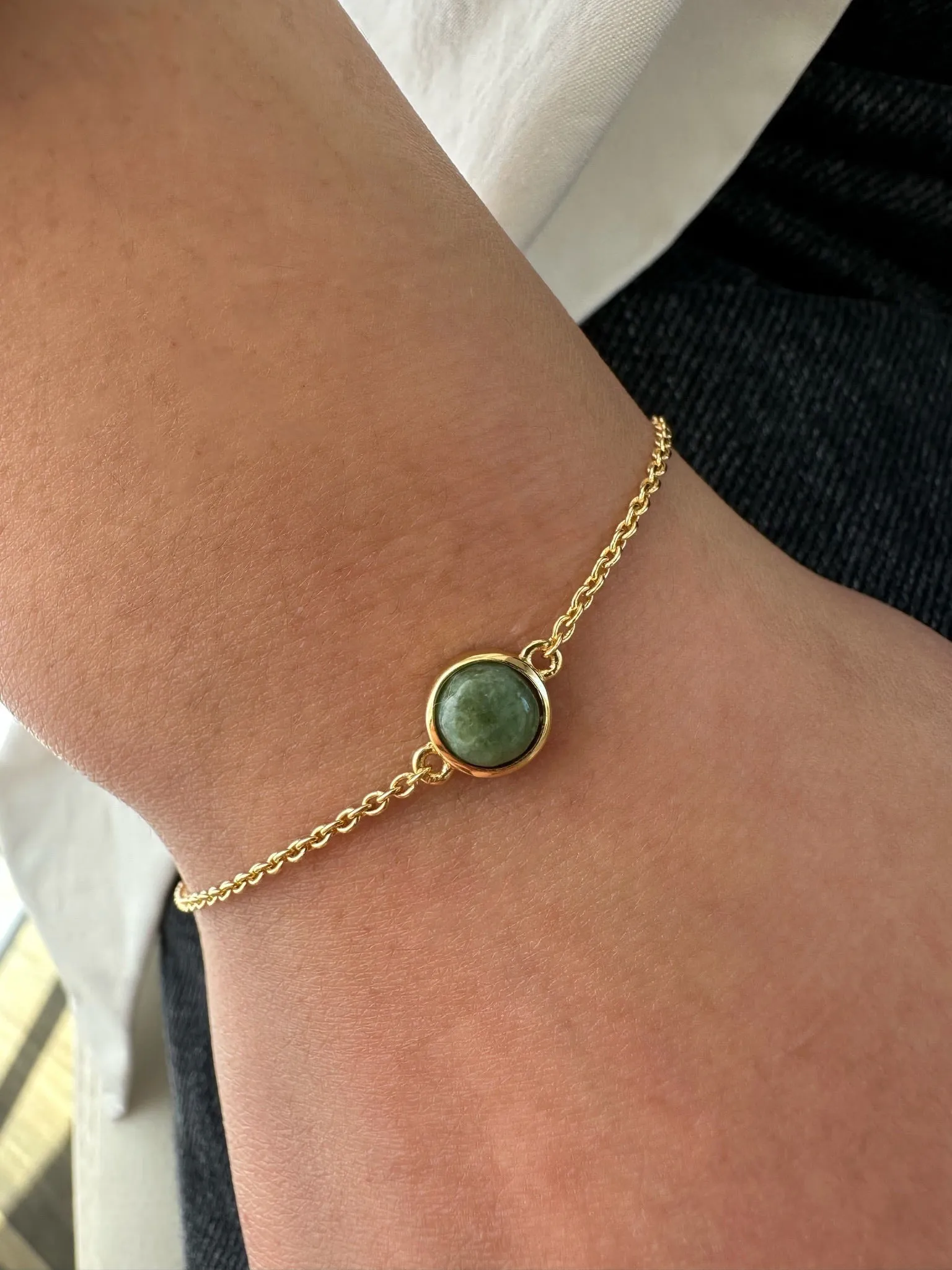 Gold Jade Bracelet - Terra