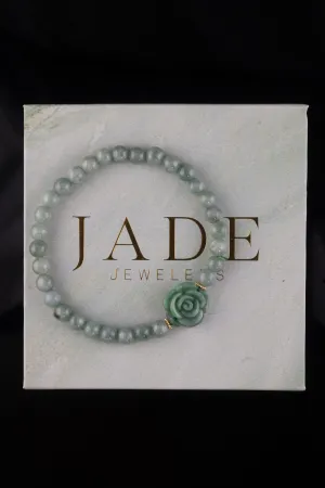 Green Beaded Rose Bracelet