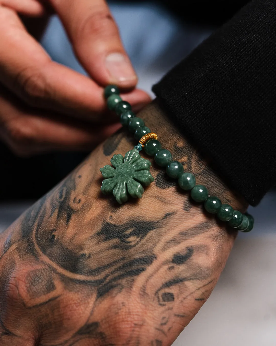 Green Filipino Sun Jade Bracelet