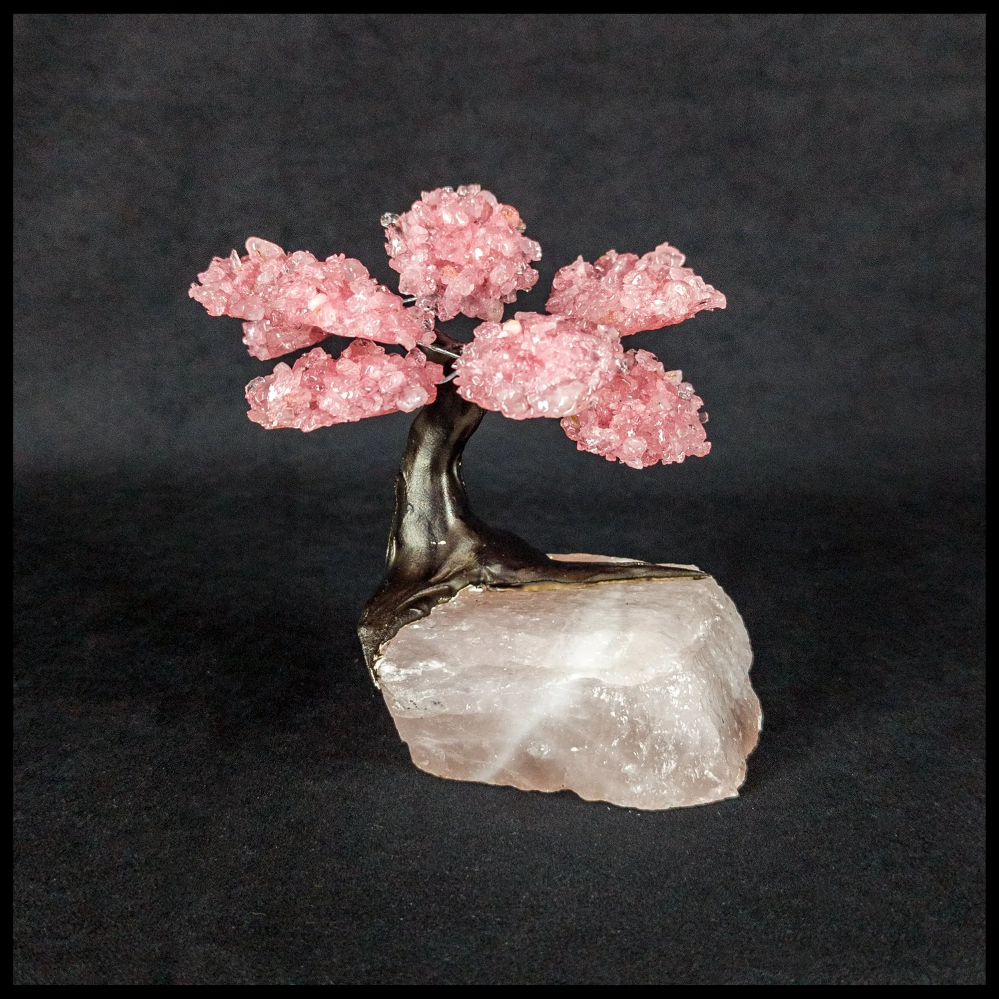 GSTsz3 Gemstone Tree - Rose Quartz
