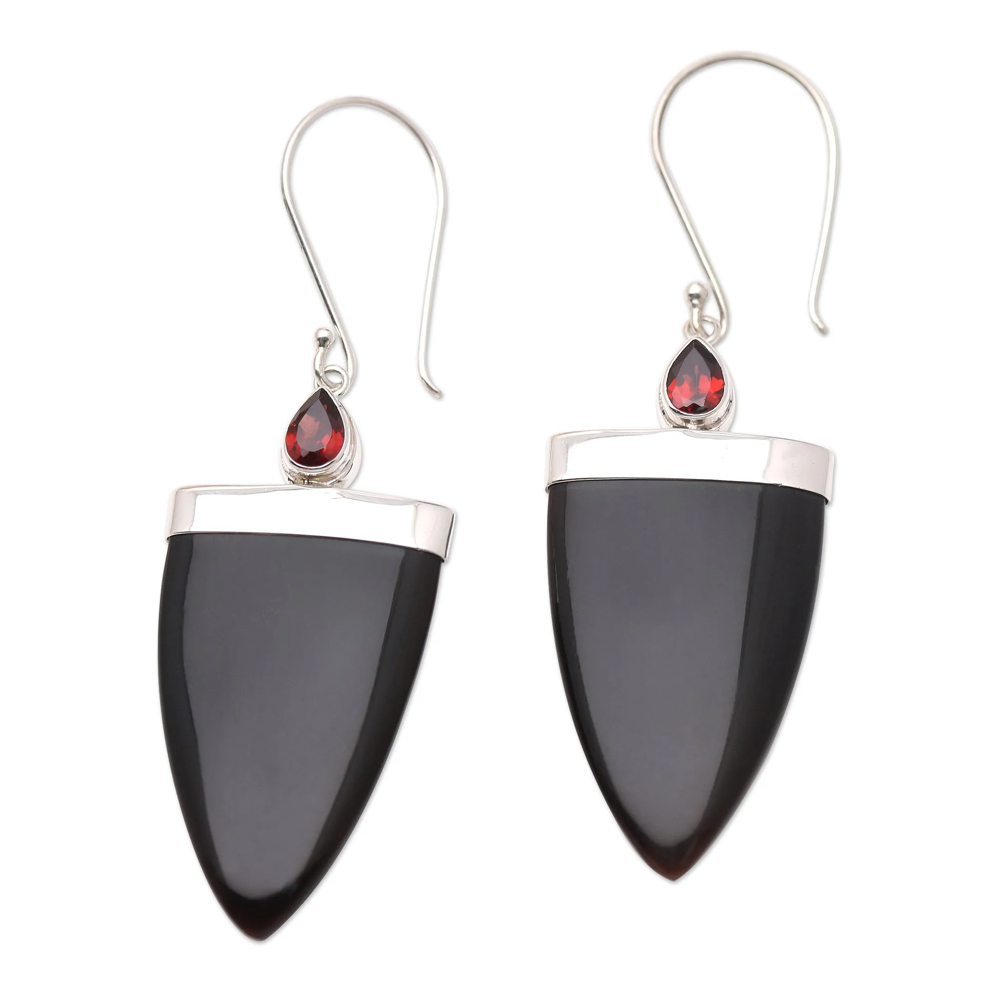 Hand Made Garnet Dangle Earrings - True Confidence | NOVICA