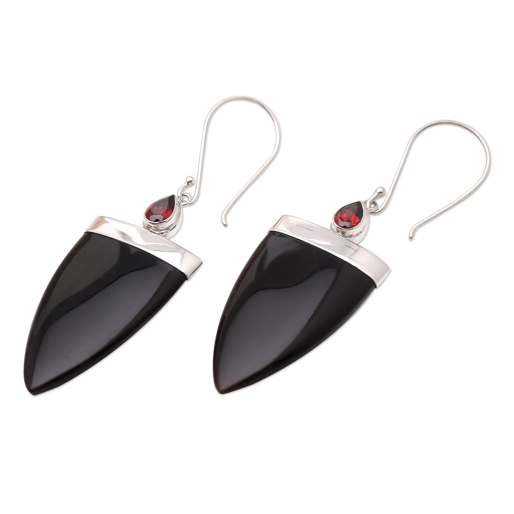 Hand Made Garnet Dangle Earrings - True Confidence | NOVICA