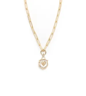 Heart - Love : Sealed Gemstone Clasic Fob Chain Choker