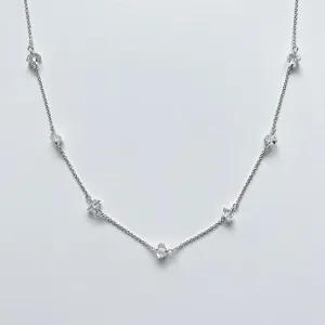 Herkimer Diamond Station Necklace