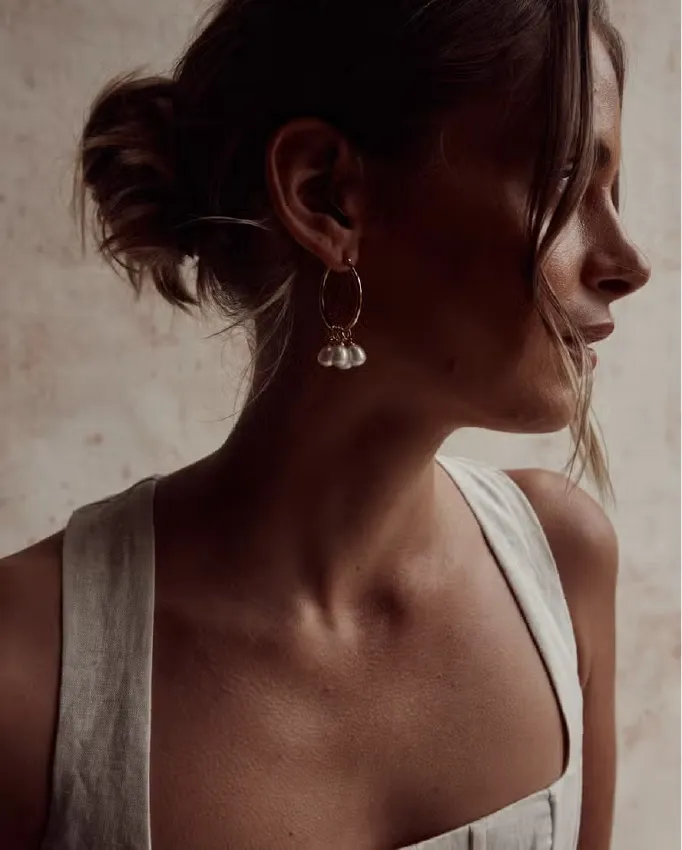 Indi Pearl Hoops