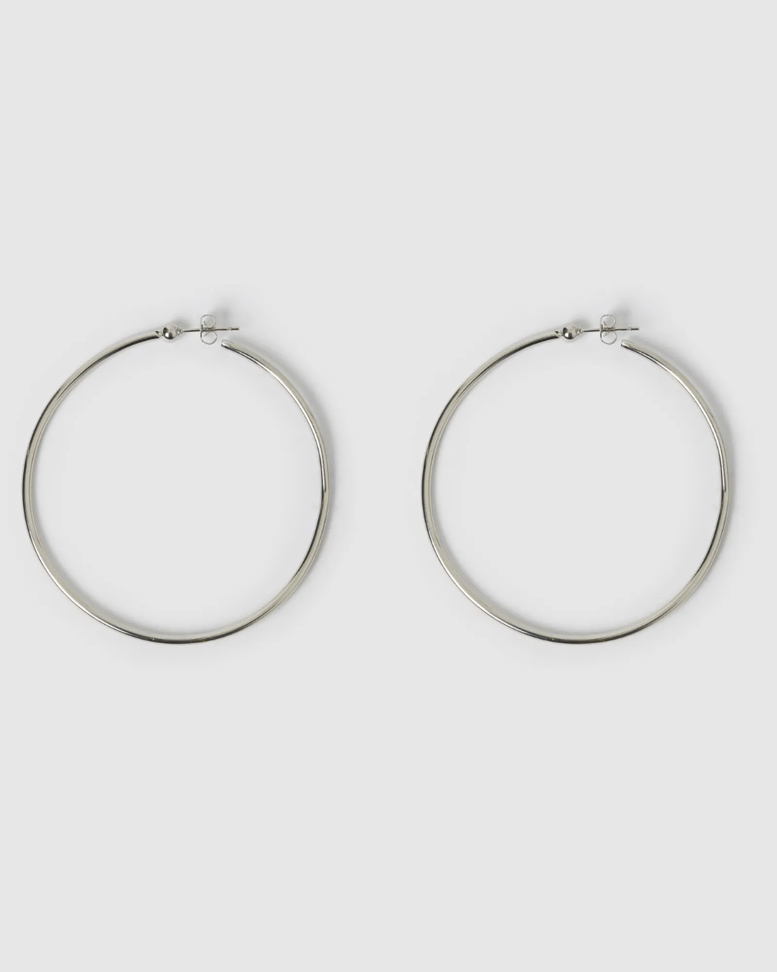 Izoa Alessia Hoop Earrings Silver