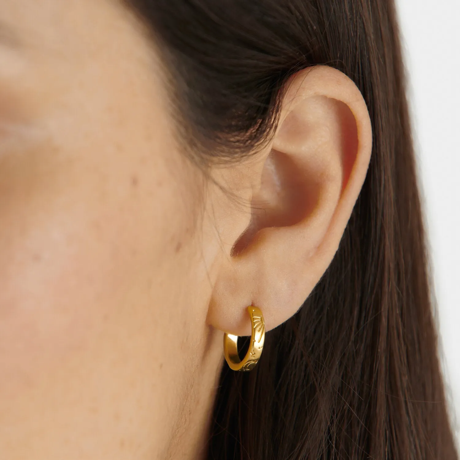 Katie Loxton Gold Coated Waterproof Luna Hoop Earrings