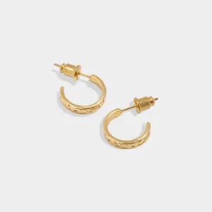 Katie Loxton Gold Coated Waterproof Luna Hoop Earrings