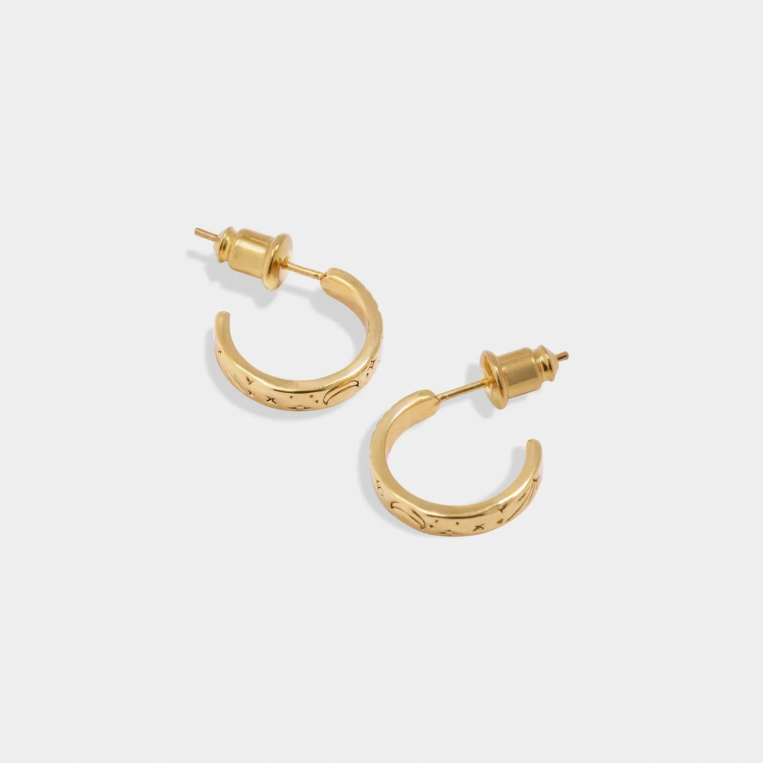 Katie Loxton Gold Coated Waterproof Luna Hoop Earrings