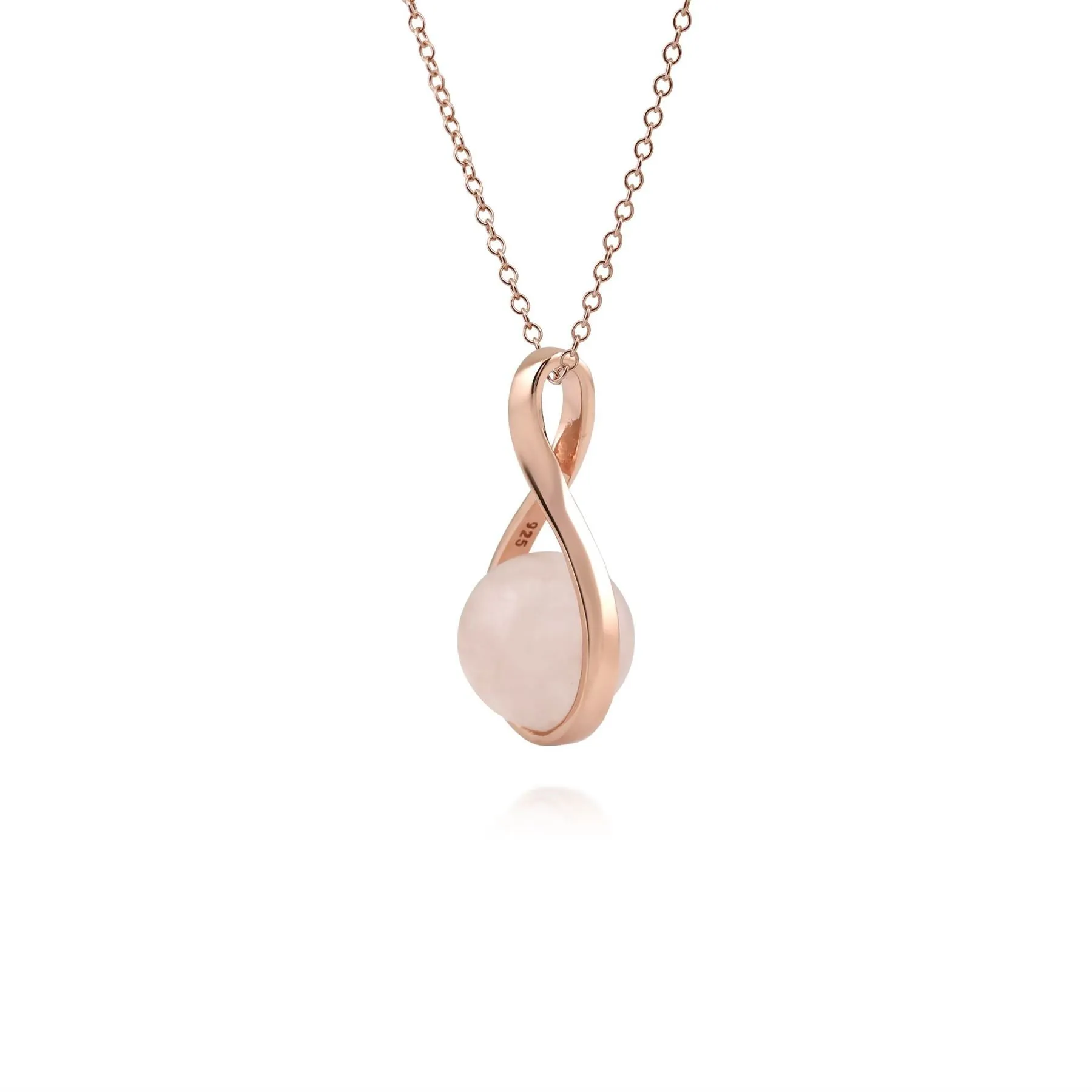 Kosmos Rose Quartz Kugelförmiger Anhänger in Vergioldetem Sterling Silber
