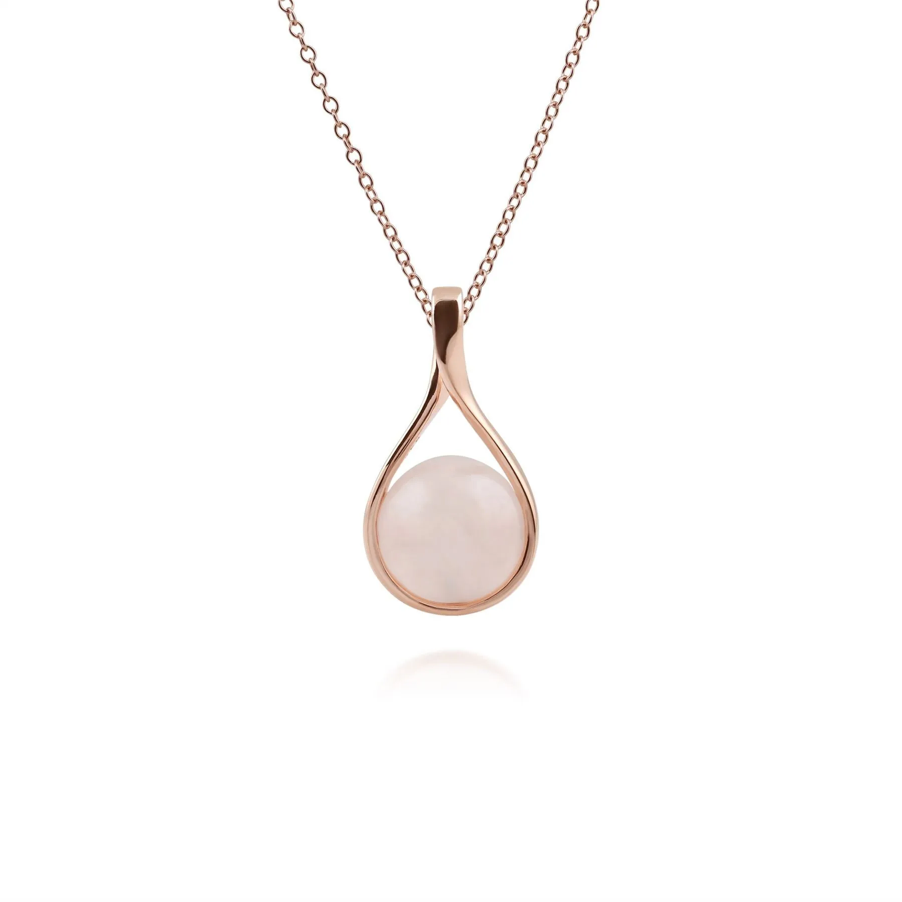 Kosmos Rose Quartz Kugelförmiger Anhänger in Vergioldetem Sterling Silber