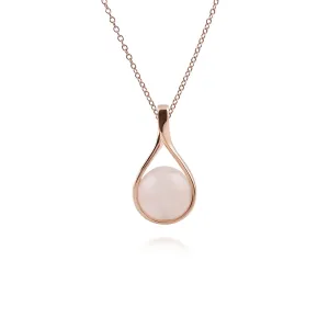 Kosmos Rose Quartz Kugelförmiger Anhänger in Vergioldetem Sterling Silber