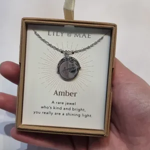 L&M spinning necklace - Amber