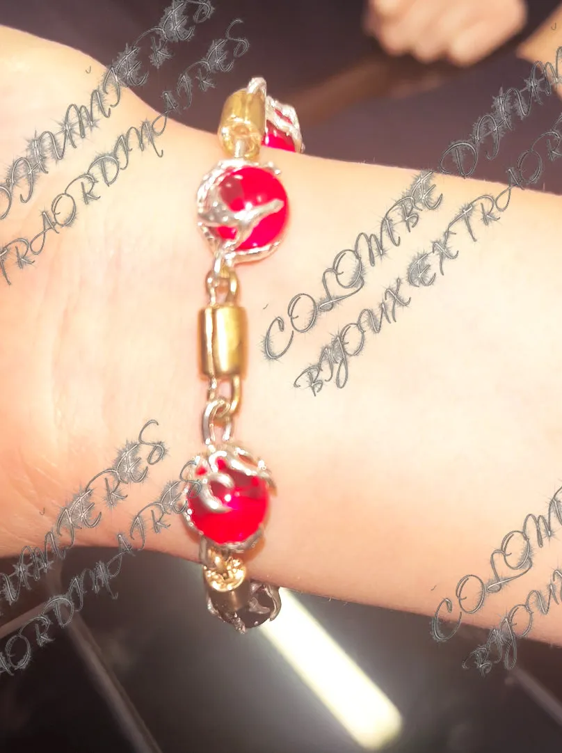 LASER RED BALL SPHERE BRACELET
