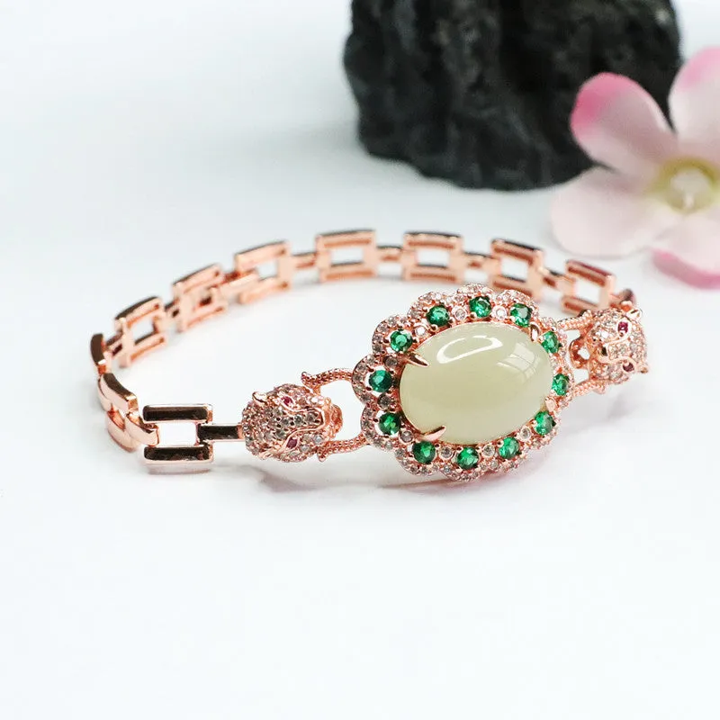 Leopard Head Jade Bracelet from Planderful Collection