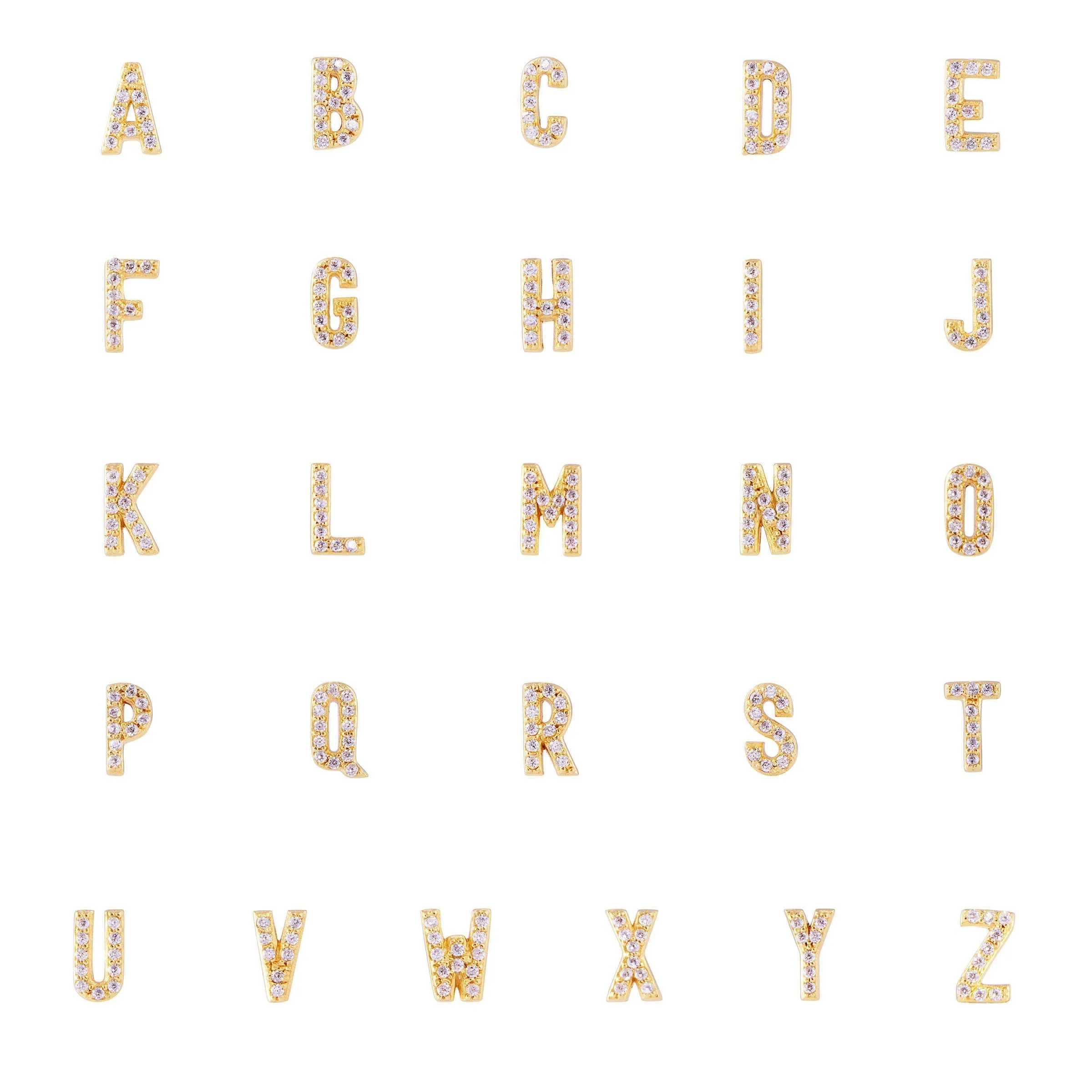 LETTER PAVE STUD - S