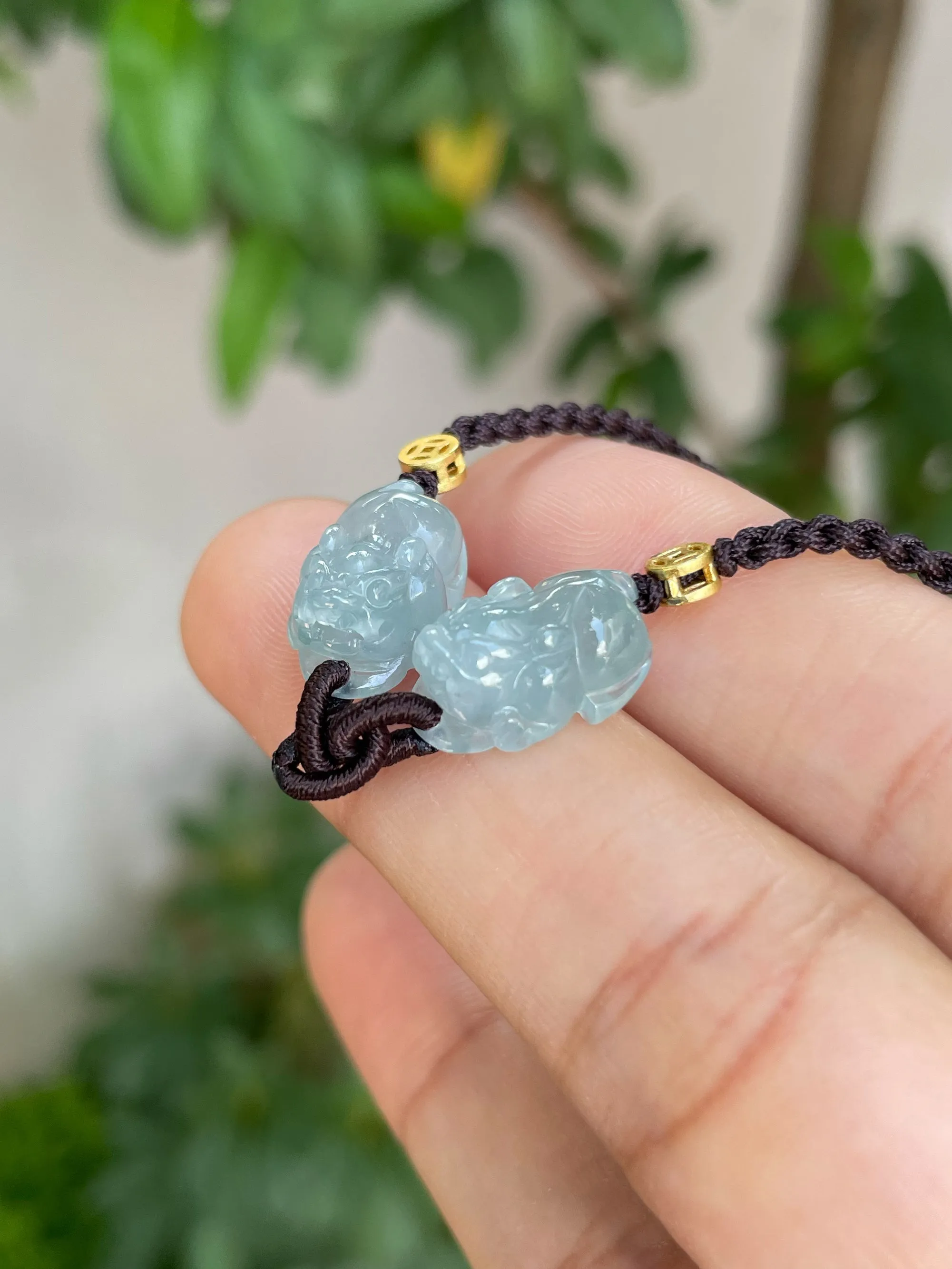 Light Blue Jade Pixiu Bracelet (NJBA086)