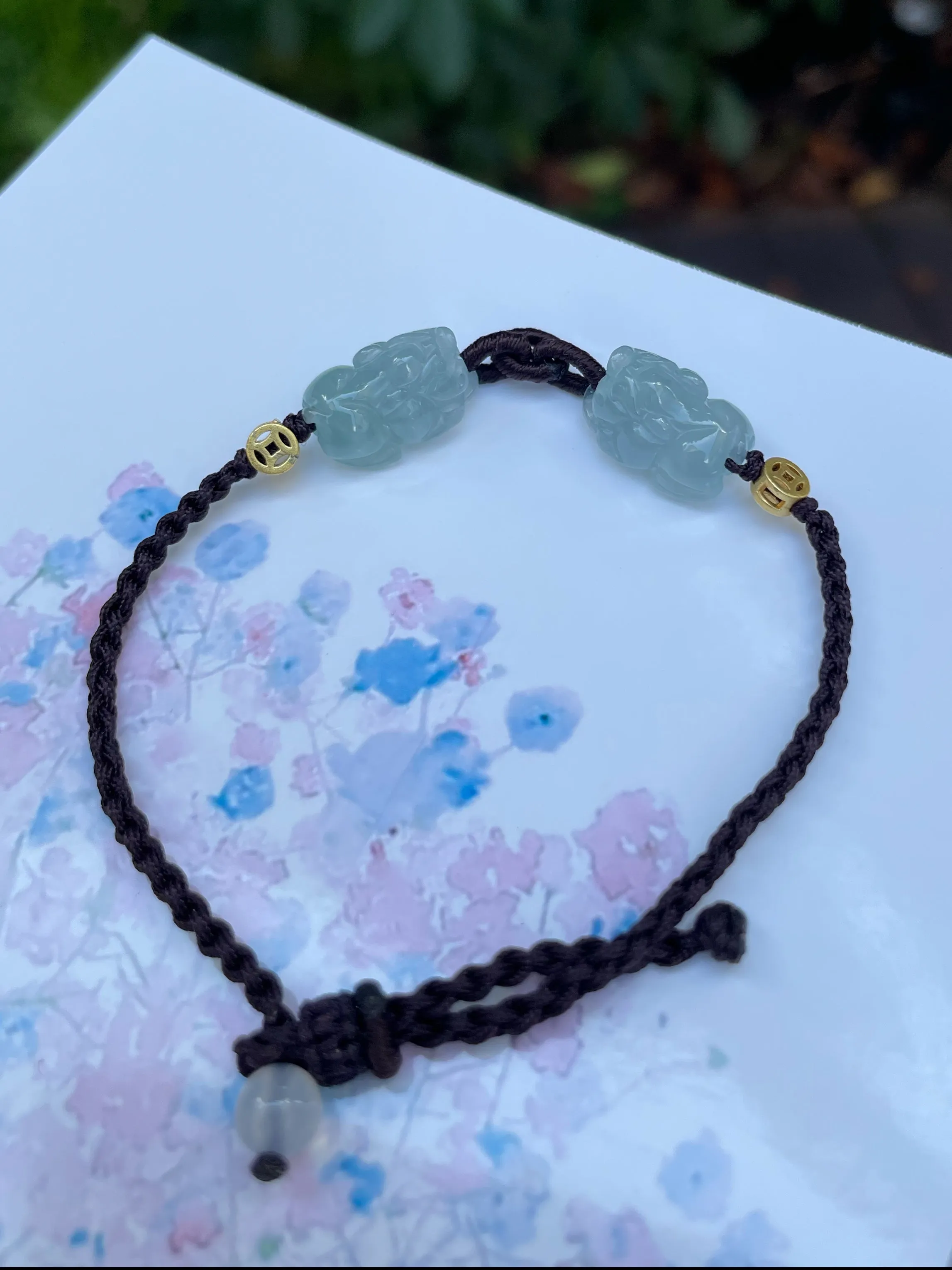 Light Blue Jade Pixiu Bracelet (NJBA086)