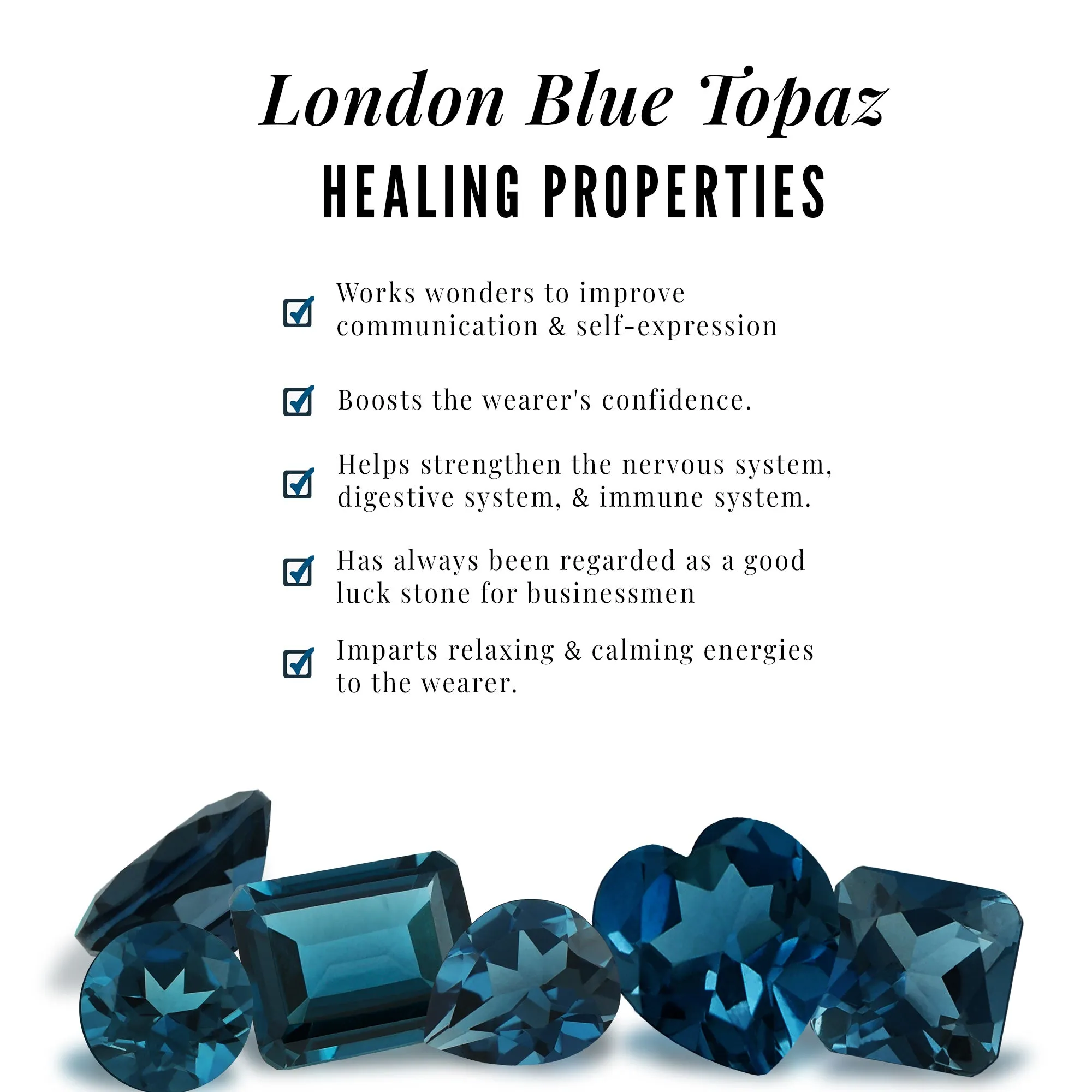 Marquise London Blue Topaz Solitaire Trio Ring Set with Diamond
