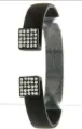 Matte Black Bling Cuff Bracelet