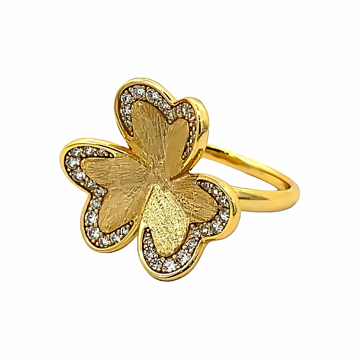Matte Gold Flower Ring