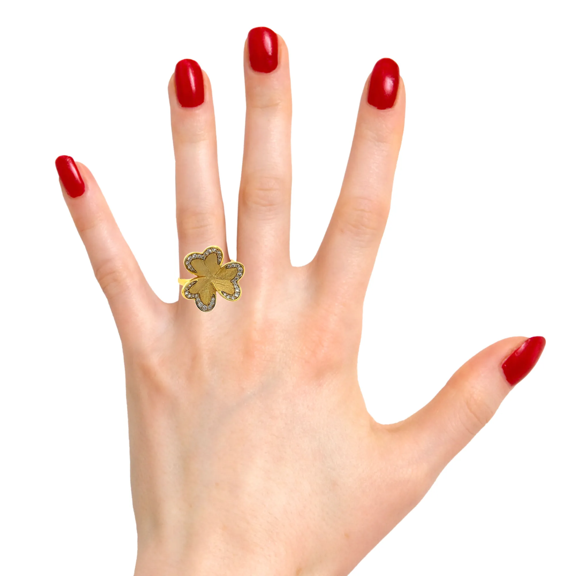 Matte Gold Flower Ring