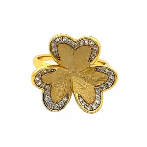 Matte Gold Flower Ring