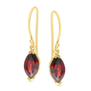 McAskill Marquise Garnet Drop Earrings