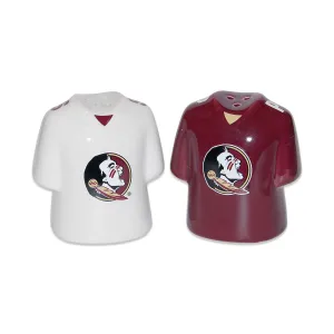 Memory Company Florida State Football Jersey Ceramic Salt & Pepper Shaker Set - Garnet/White