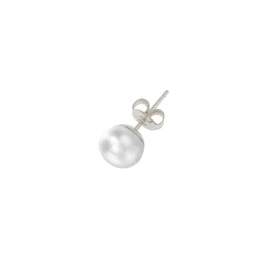 Men's Single 8mm White Freshwater Pearl Stud