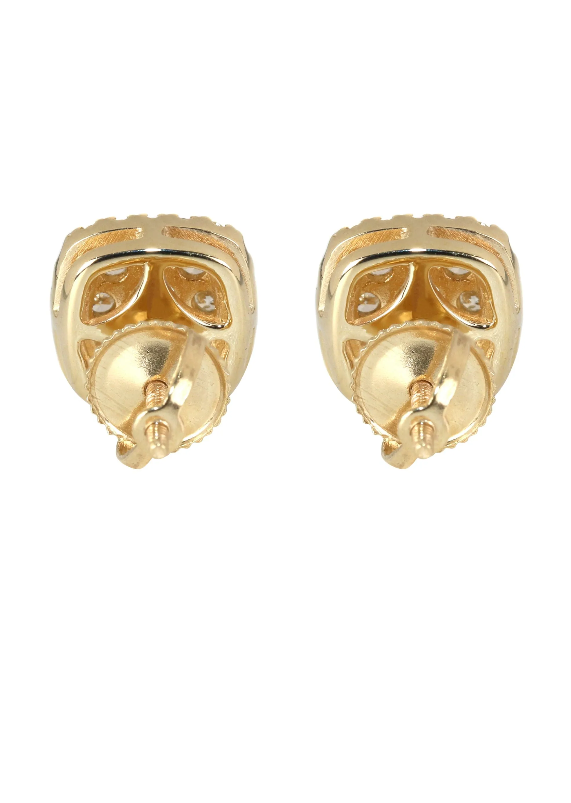 Mens Stud Diamond Earrings | 0.75 Carats 14K Yellow Gold