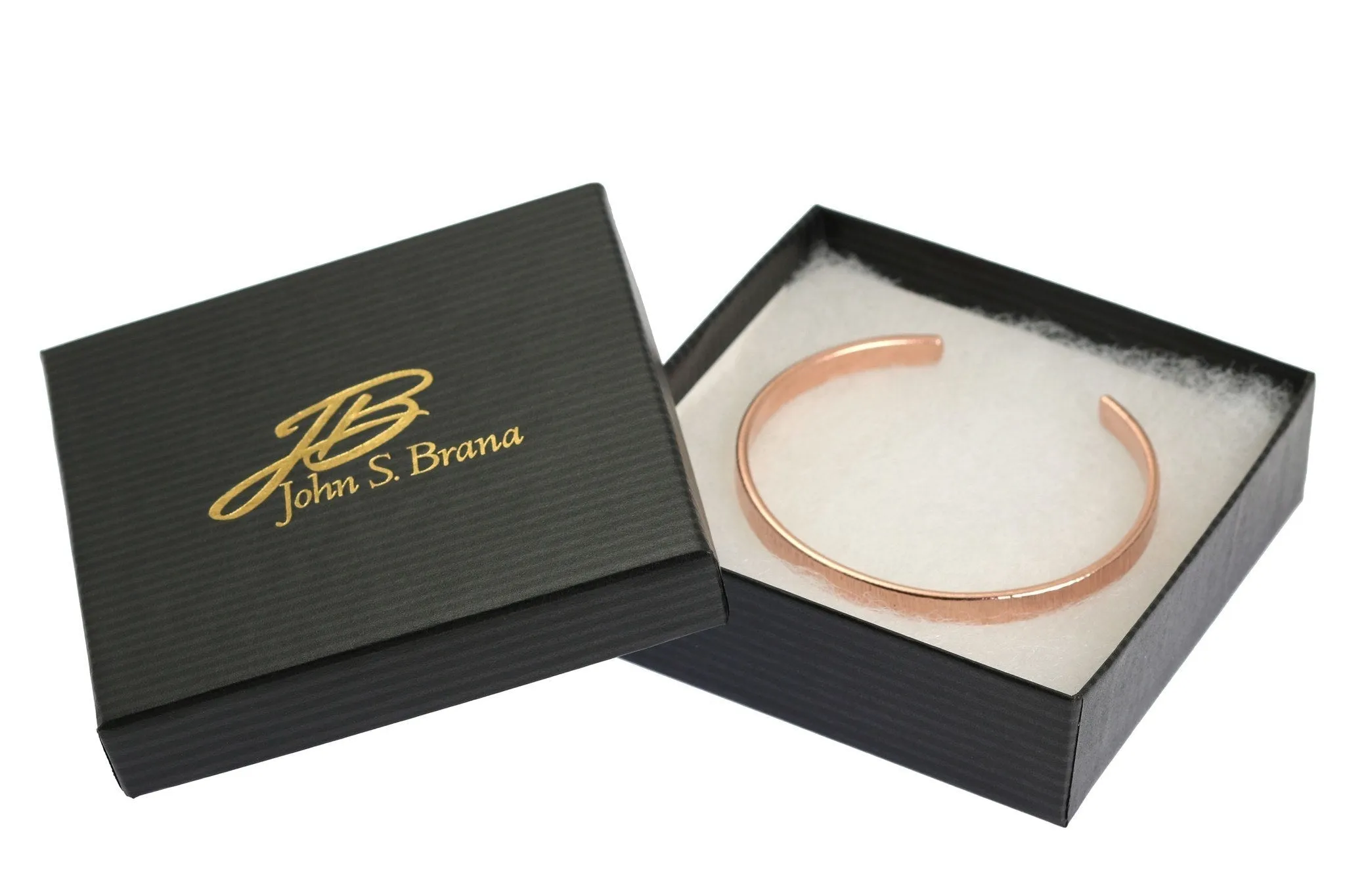 Men's Thin Chased Copper Cuff Bracelet