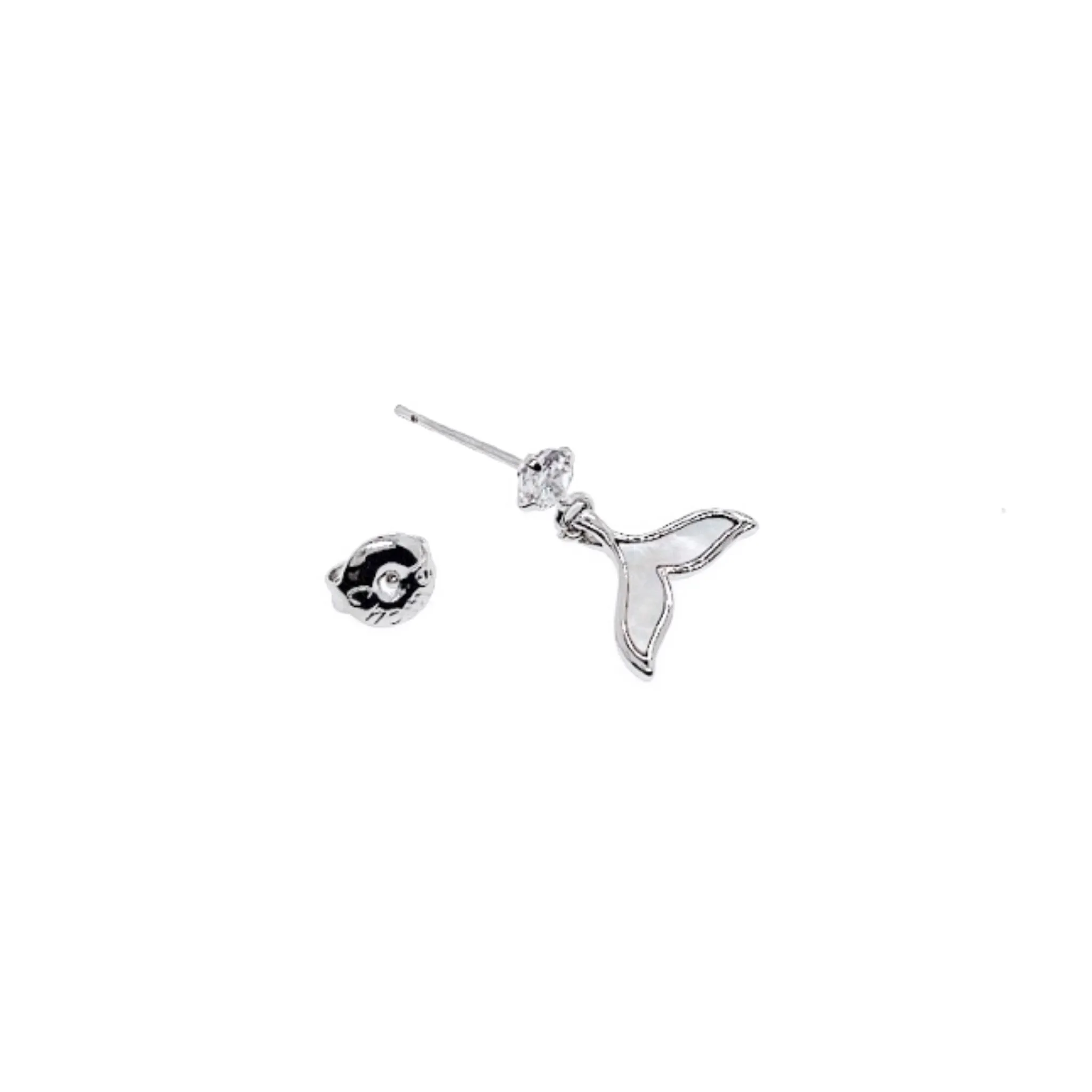 Mermaid Tail Mother of Pearl Earrings