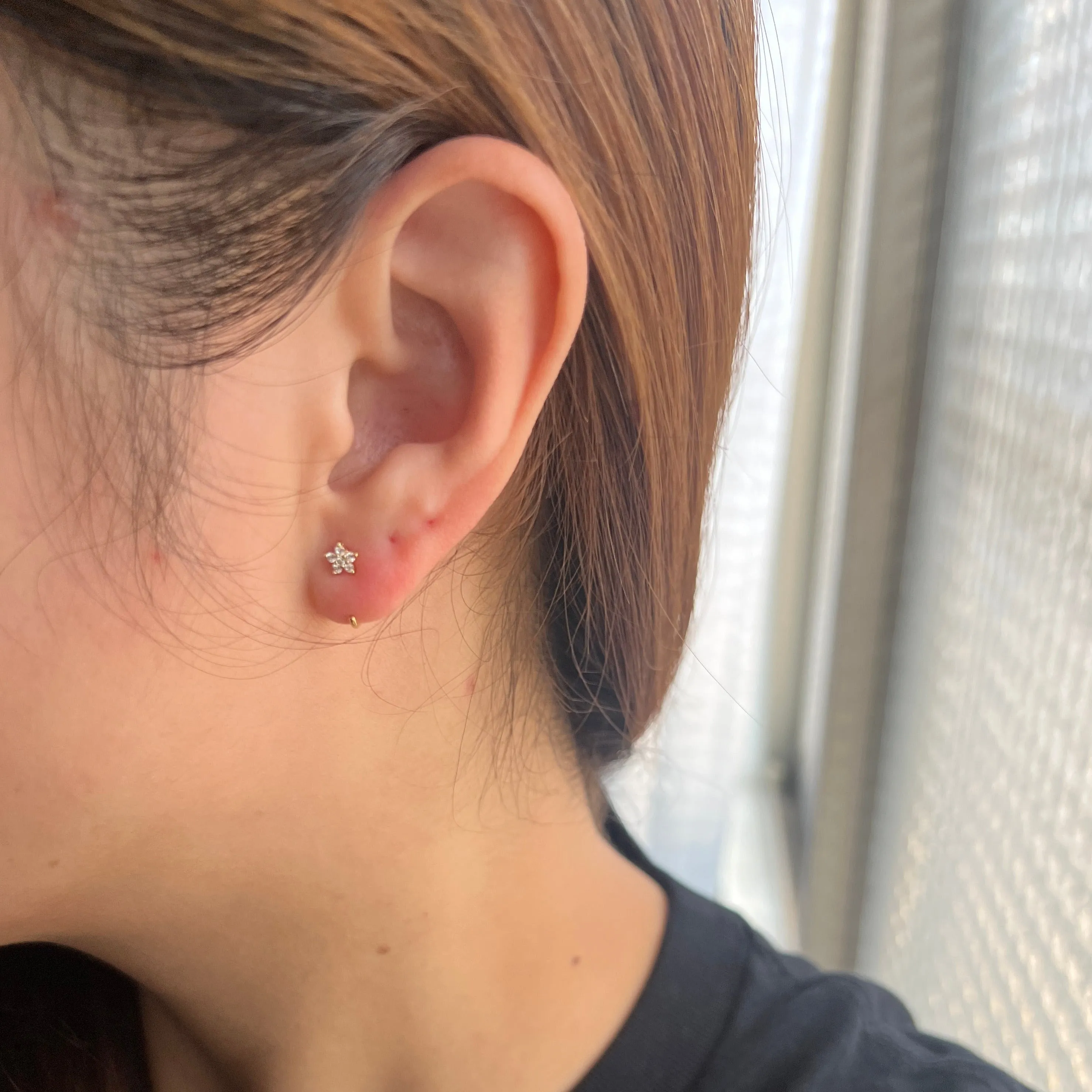 Miku Star Gold Huggie Earrings