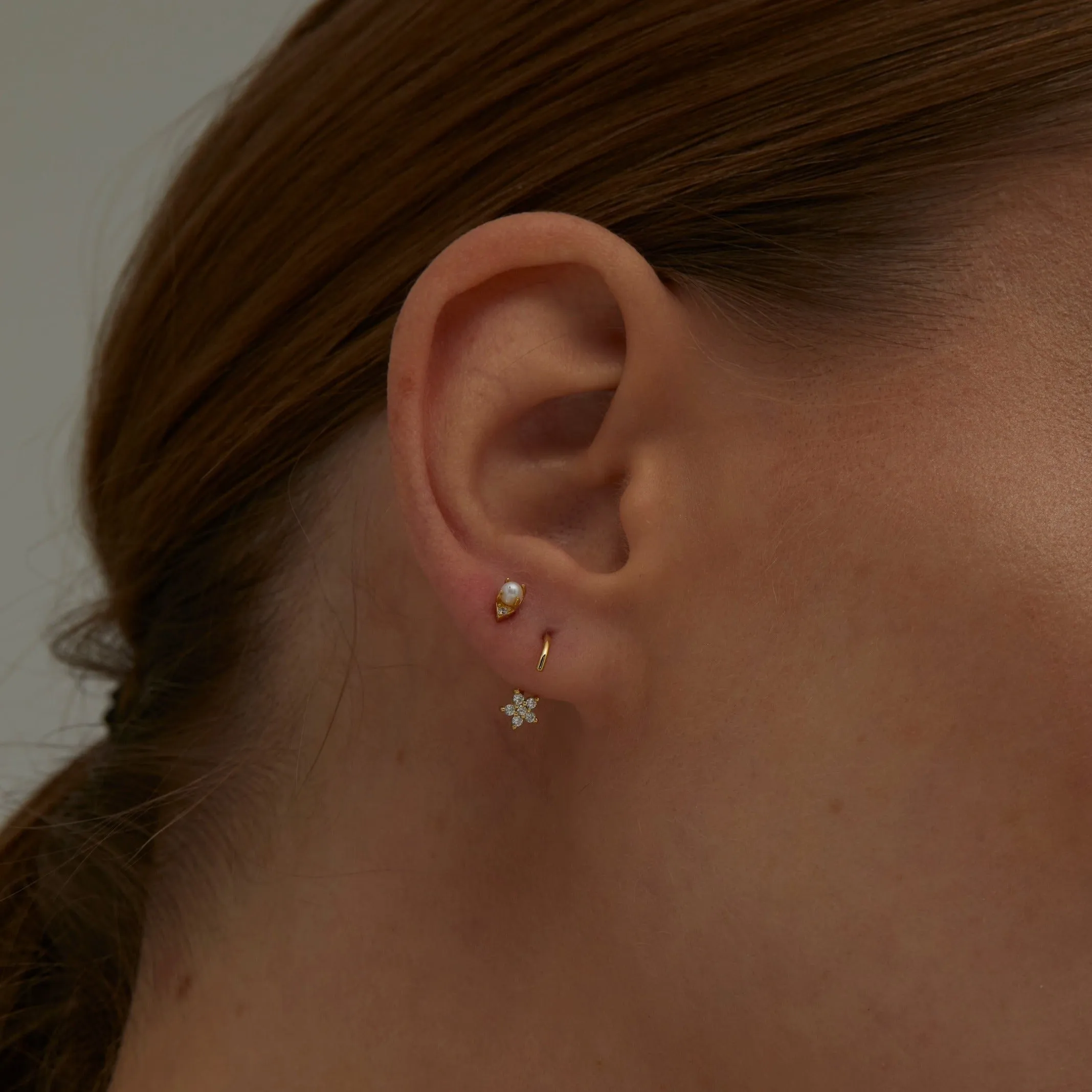 Miku Star Gold Huggie Earrings